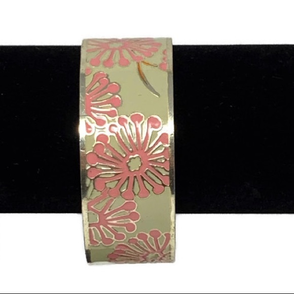 🌸🌹Fossil Brand🌹🌸 Dandelion Wide Enamel Bangle - Picture 2 of 5
